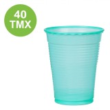 Set Pahare Plastic, 200ml, Turcoaz, 40 Bucăți, Oem