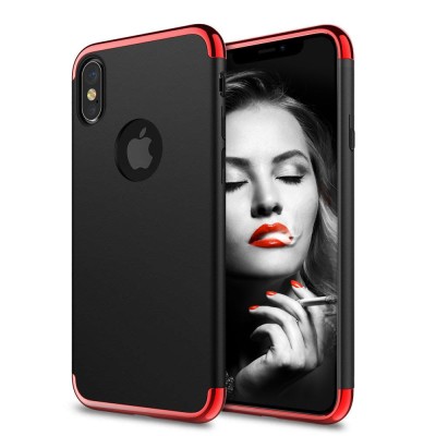 Husa TotulPerfect Telefon Apple Iphone XS ofera protectie 3in1 Delux Ultrasubtire Red Touch foto