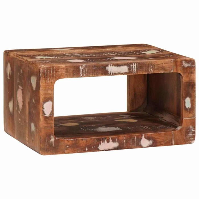 vidaXL Mese de noptieră 45 x 30 x 24 cm Lemn masiv reciclat 4104578