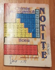 Chimie anorganica. Notite - liceu de Orbai Cornel foto