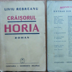 Liviu Rebreanu , Craisorul Horia , roman , 1940