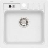 Chiuveta bucatarie Algranit Alveus Niagara 20 A11, 465 x 465 mm, Adancime cuva 180 mm, Material compozit, Alb