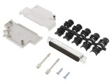 Conector D-Sub 37-Pin Tată Unghi 45&deg; Lipire Cabluri Gold Flash