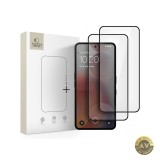 Folie de protectie Ecran Tech-Protect FIT+ pentru Nothing Phone (3a) / Phone (3a) Pro Sticla Securizata Full Glue Set 2 bucati 2.5D Neagra
