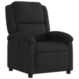 Fotoliu rabatabil din material textil negru