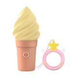 Stimulator clitoris LOVE TO LOVE Cand&rsquo;Ice Vanilla Pop, &icirc;n formă de &icirc;nghețată, 10 funcții de vibrație, culoare crem