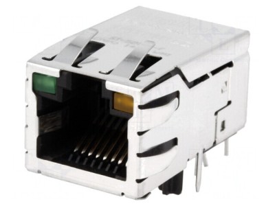 Soclu RJ45 Ecranat PoE cu LED 8p8c foto