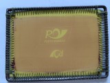 Sită de serigrafie manuală cu inscripția și logo-ul Poștei Rom&acirc;ne