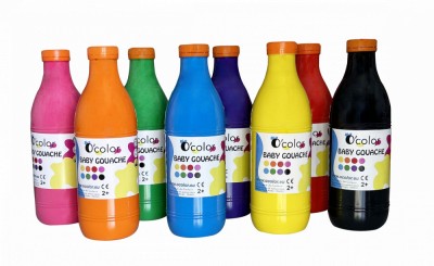 Set 8 x 1000 ml Guasa lavabila pictura, potrivita pentru copii mici, incepand de la 2 ani foto