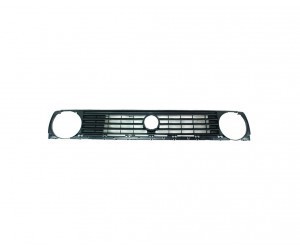 Grila radiator VW Golf 2 (19E/1G), 1983-1992, negru, Pentru modele cu 2 faruri, 191853653C, 953405-3