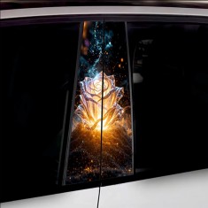 Set 2 stickere decorative pentru stalpii usilor, print autoadeziv de inalta rezolutie, dimensine 2 buc x 50 x 22 cm , cod: AVX-SSU-17 FAVLine Selectio