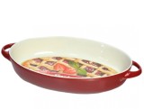 Cumpara ieftin Tava ovala pentru cuptor cu Manere, Ceramica, 39x22.5x6cm