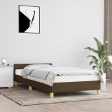 VidaXL Cadru de pat fără saltea, maro &icirc;nchis, 90x200 cm, textil 347386