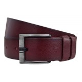 Curea Barbati Piele Naturala 4.5cm Bordeaux Ciucaleti - Curea Jeans Catarama Neagra Ajustabila