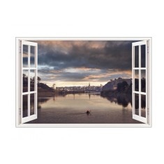 Sticker decorativ, Fereastra 3D, Waterford , 85 cm, 687STK