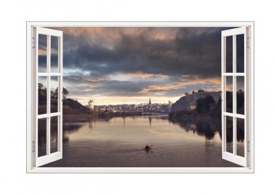 Sticker decorativ, Fereastra 3D, Waterford , 85 cm, 687STK foto