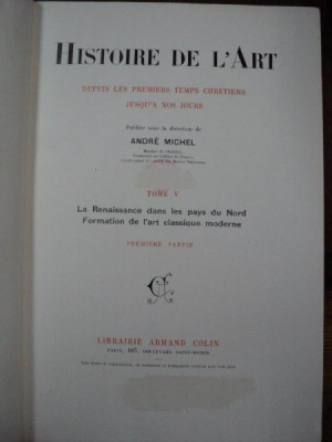 Histoire de l&amp;#039;Art, par Andre Michel, Tom V, Paris, 1906 foto