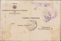 CP320 Camera de Comerț și Industrie Timișoara, tipizat carte poștală