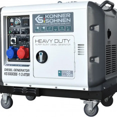 SH - Generator de curent 7.5 kW diesel - Heavy Duty - insonorizat - Konner & Sohnen - KS-9300DE-1/3-ATSR-Super-Silent