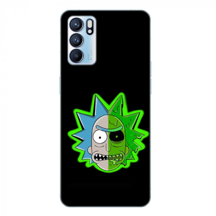 Husa compatibila cu Oppo Reno6 5G Silicon Gel Tpu Model Rick And Morty Alien