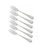 Set furculite pentru masa, din inox, 19.5 cm, argintiu, 6 piese, Kinghoff