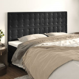 Tablii de pat, 4 buc, negru, 90x5x78/88 cm, catifea GartenMobel Dekor, vidaXL