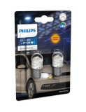 Set 2 becuri led auto Galben PY21W Philips Ultinon Pro3100 SL semnalizare