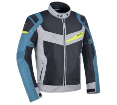 MBS Geaca textila impermeabila Oxford Dakar, argintiu/albastru/negru, L, Cod Produs: TM211202LOX