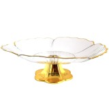 Cumpara ieftin Fructiera eleganta tip platou Pufo Ellegant cu picior pentru prajituri, torturi, fructe, aperitive