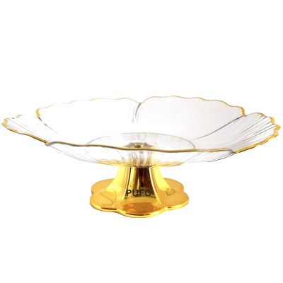 Fructiera eleganta tip platou Pufo Ellegant cu picior pentru prajituri, torturi, fructe, aperitive foto