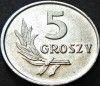 Moneda 5 GROSZY - POLONIA, anul 1962 * cod 3356 = UNC, Europa, Aluminiu