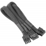 Cablu splitter pentru placa video Thermaltake AC-063-CN1NAN-A1, 8-pin ATX Tata la 12+4-pin PCI-E Gen 5 Tata (Negru)