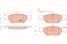 TRW GDB1290 COTEC set placute frana,frana disc
