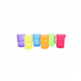 Set de 6 carafe translucide colorate pentru activitati senzoriale, Tickit
