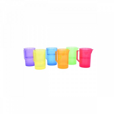 Set de 6 carafe translucide colorate pentru activitati senzoriale foto