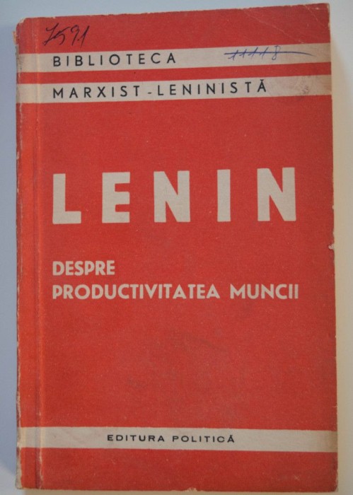 Lenin - Despre productivitatea muncii (ediția a II-a)