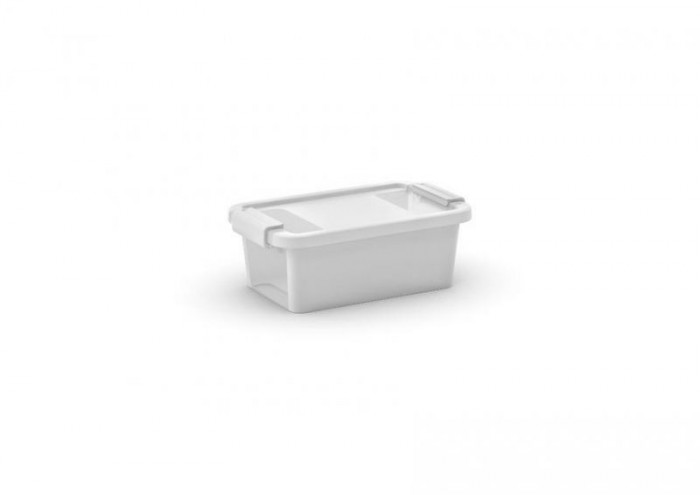 Cutie KIS Bi-Box XS, 3L, albă, 26,5x16x10 cm, cu capac