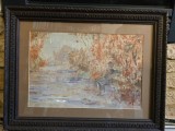 Tablou Constion (Constantin Ionescu) - Toamna in Parc, Acuarela 26x38 cm, Semnat