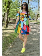 ROCHIE SCURTA IN A CU MANECA SCURTA MIRAGE TALIE UNICA Multicolora