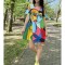 ROCHIE SCURTA IN A CU MANECA SCURTA MIRAGE TALIE UNICA Multicolora