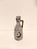 * Recipient / sticla ceramica cu motiv crestin - peste si cruce, 23 cm inaltime