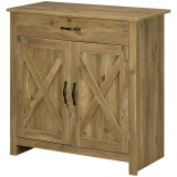 Homcom Bufet Bucatarie &ndash; Stil Country, Spatiu Depozitare Rustic | Aosom Romania