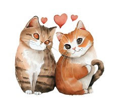 Sticker decorativ Pisici, Multicolor, 51 cm, 5669ST foto