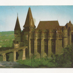 CB1 - Carte Postala- Hunedoara, Castelul Corvinilor, circulata 1972