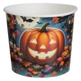 Galeata Snack din Carton pentru Halloween, Model Dovleac, 1800 ml, CMCLASS