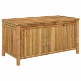 Cumpara ieftin Cutie de depozitare de gradina, 110x52x55 cm, bambus