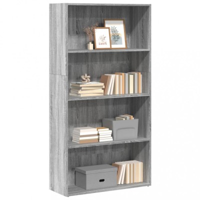 vidaXL Bibliotecă, gri sonoma, 80x30x152 cm, lemn prelucrat 857945 foto