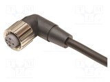 Cablu OMRON pentru senzori/automatizări M12 4 pini &icirc;n unghi 10m PVC mamă