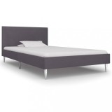 Cumpara ieftin Cadru de pat, gri, 90 x 200 cm, material textil