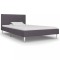 Cadru de pat, gri, 90 x 200 cm, material textil
